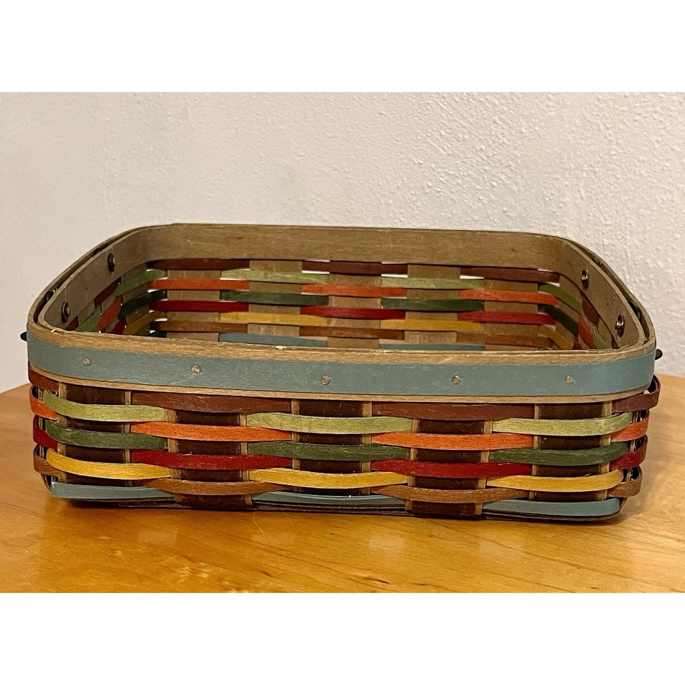 Rare Longaberger 2013 Autumn Woods Entertaining Basket Wrought Iron Handles